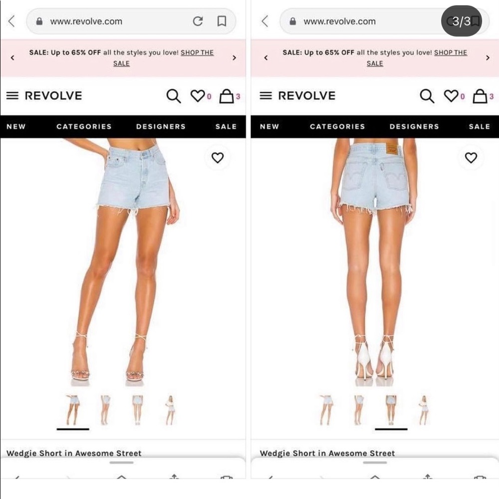 Levi weggie Jean shorts